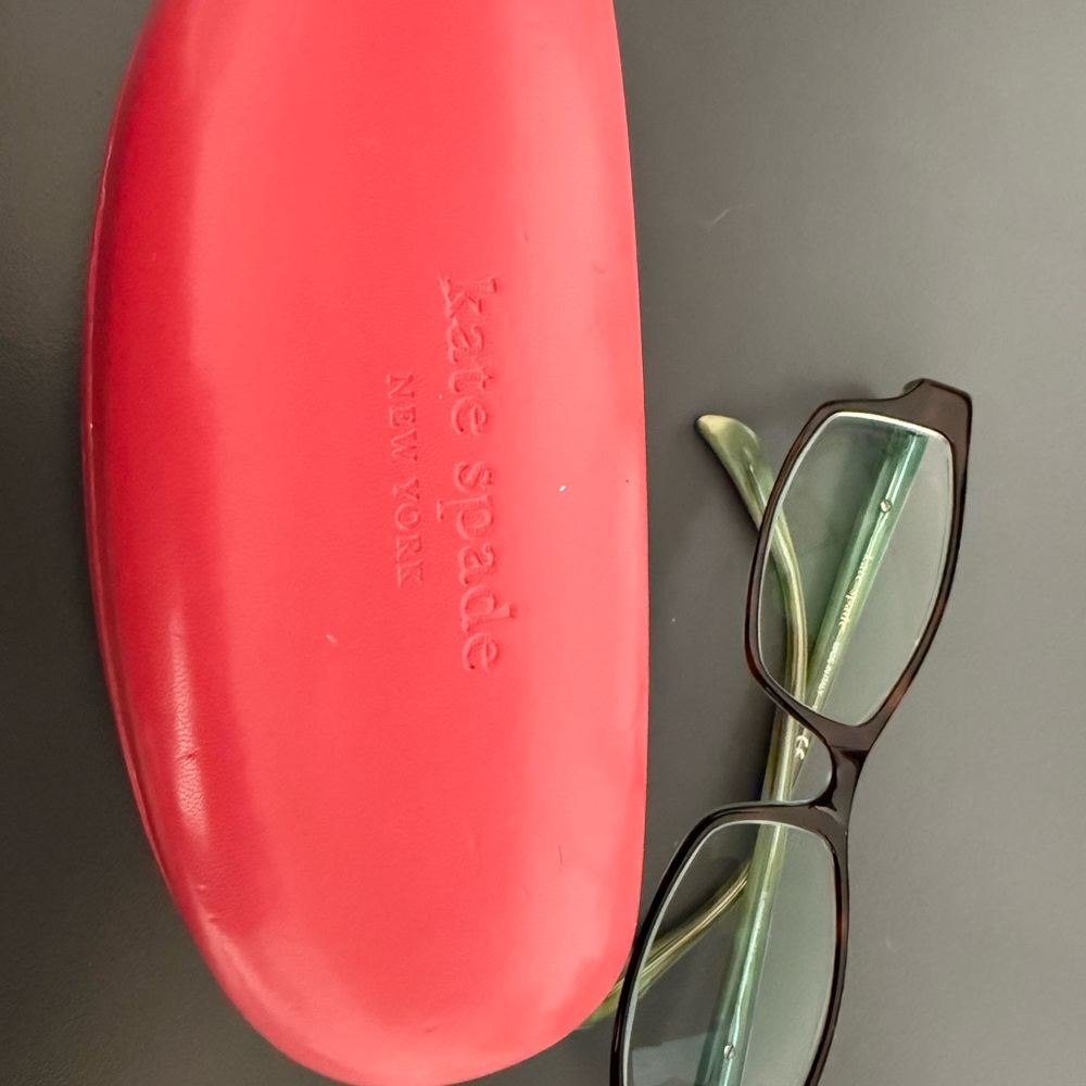 Kate Spade Elizabeth 0JEY brown tortoise teal Italian made eyeglasses frames EUC - Picture 12 of 12